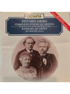 Edvard Grieg Complete String Quartets CD By Raphael Quartet & Jet Röling 38095cd